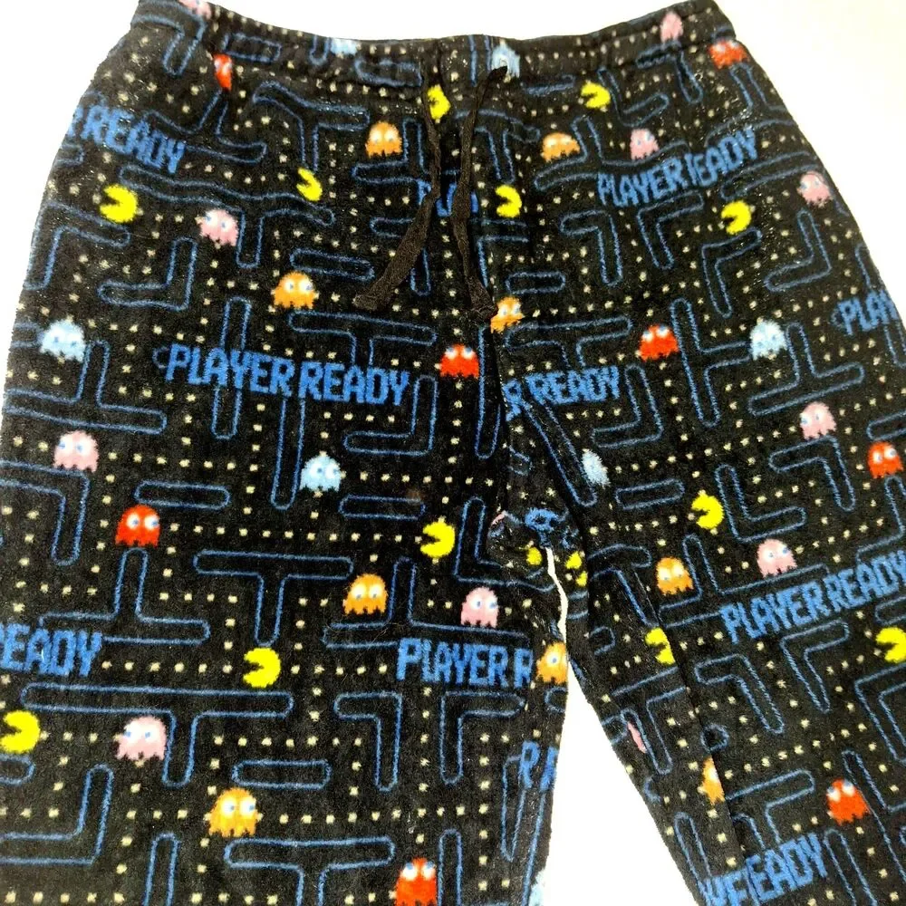 Bandai Namco Pac Man Lg Player Ready Comfy Fleece Lounge Sleep Pants - Picture 5 of 10